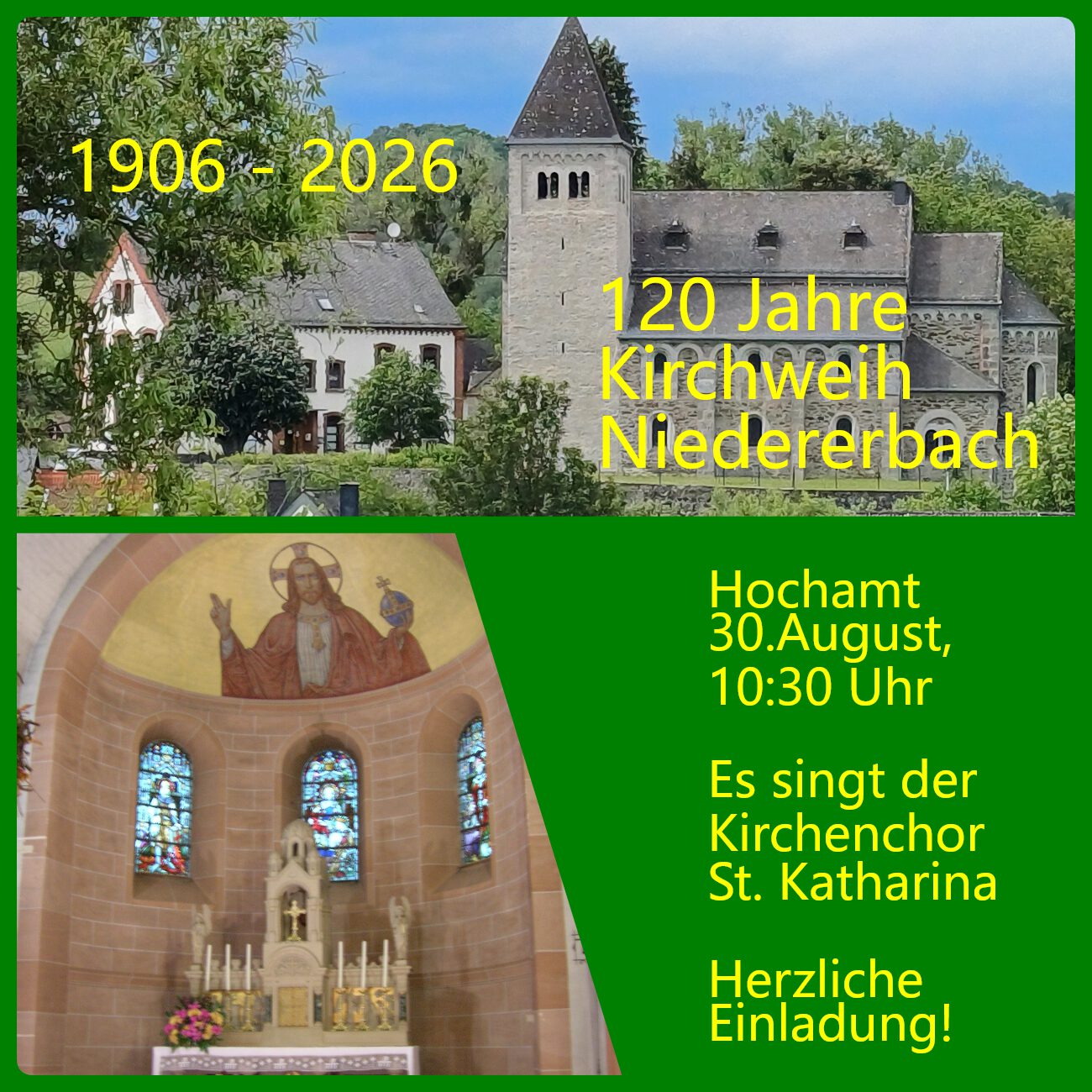30.08.2026: Hochamt